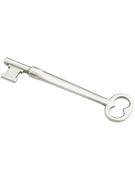 High Tensile Forged-Brass Bit Key In Polished Nickel